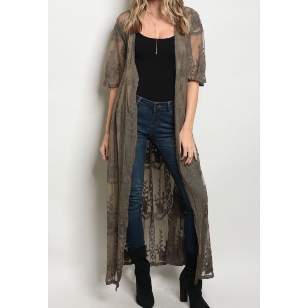 LAST ONE 💠Medium Only Stunning Olive Kimono - Picture 4 of 4